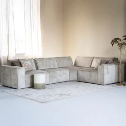 Clearance SEVN Hoekbank Tori 330cm, kleur Beige