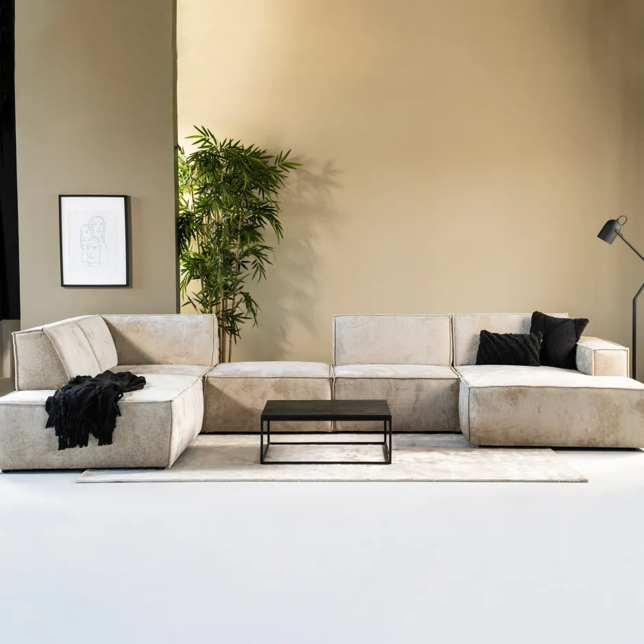 Best SEVN Hoekbank Tori 404cm, kleur Beige