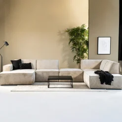 Best SEVN Hoekbank Tori 404cm, kleur Beige