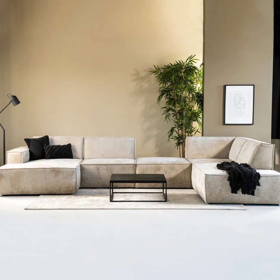 Best SEVN Hoekbank Tori 404cm, kleur Beige