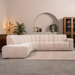 Clearance LABEL51 Hoekbank Vitoro Elite stof, kleur Naturel