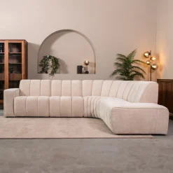 Clearance LABEL51 Hoekbank Vitoro Elite stof, kleur Naturel