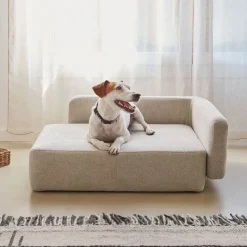 New Kave Home Hondenkussen Bowie 80 x 63cm Beige