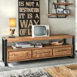 Artistiq Living Industrieel TV-meubel Live Edge Acaciahout