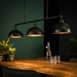 Hot LifestyleFurn Industriële Hanglamp Barrett 3-lamps Zwart