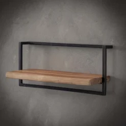 Outlet LifestyleFurn Industriële Wandplank Buster Massief acacia naturel