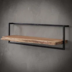 Outlet LifestyleFurn Industriële Wandplank Buster Massief acacia naturel