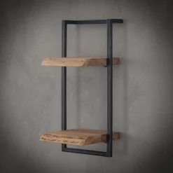 Outlet LifestyleFurn Industriële Wandplank Buster Massief acacia naturel
