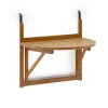 Discount Kave Home Inklapbare Balkontafel Amarilis Acaciahout, 70 x 50cm