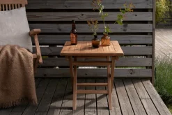 New Nohr Inklapbare Bistrotafel Amberia Teakhout, 50 x 50cm Naturel