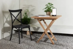 New Nohr Inklapbare Bistrotafel Amberia Teakhout, 70 x 70cm Naturel