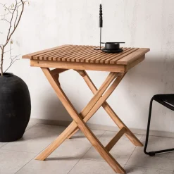 New Nohr Inklapbare Bistrotafel Leea Teakhout, 70 x 70cm Naturel