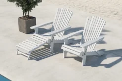 Hot Nohr Inklapbare Loungestoel Tomica Acaciahout Wit