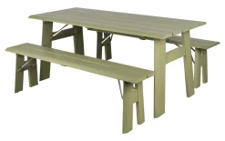 Online Zuiver Inklapbare Picknickset Avenue Met tuintafel en 2 tuinbanken