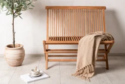New Nohr Inklapbare Tuinbank Leea Teakhout, 100cm Naturel