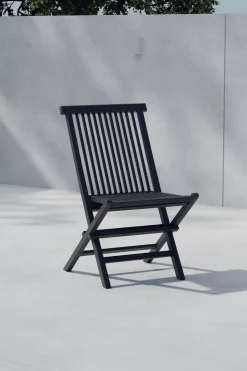 Hot Nohr Inklapbare Tuinstoel Amberia Teakhout, kleur Zwart