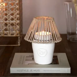 Online Rivièra Maison Kaarshouder Clay Rotan Natural / White