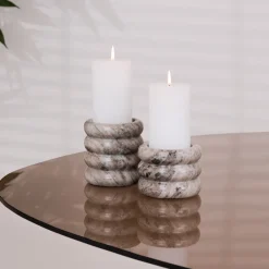 New By-Boo Kaarshouder Paloma Marmer, Set van 2 stuks Bruin