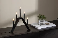 Outlet Nohr Kaarshouder/Tafellamp Barett 5-lamps Zwart