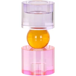 Richmond Interiors Kandelaar Zahra Kristal, kleur Roze/Paars