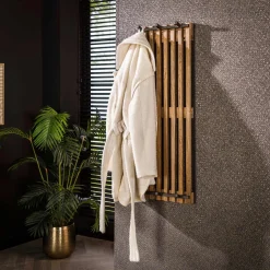 Online LifestyleFurn Kapstok Emilee Mangohout, Met 6 haken Massief mango zandkleur