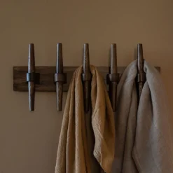 Hot Dutchbone Kapstok Jakub Met 5 haken, Mangohout Bruin