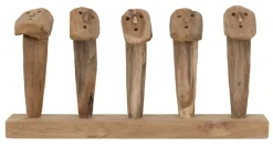 Clearance MUST Living Kapstok Liam Teakhout, Met 5 haken