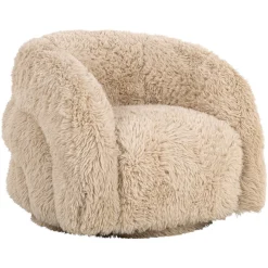 Richmond Interiors Kids Draaifauteuil Lenny Fluffy, kleur Zand