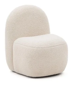 Sale Kave Home Kinderfauteuil Bucky Bouclé, kleur Wit
