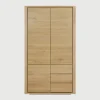 Best Ethnicraft Kledingkast Shadow Geolied Eikenhout, 200 x 115cm