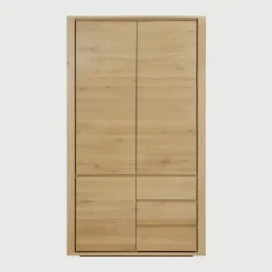 Best Ethnicraft Kledingkast Shadow Geolied Eikenhout, 200 x 115cm