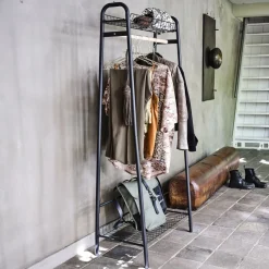 Best WOOOD Kledingrek Jovi Metaal en hout Zwart