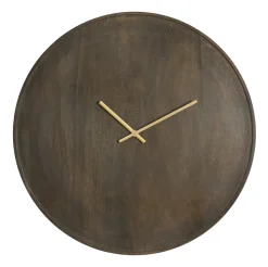 Best Light & Living Klok Veti Mangohout, kleur Donkerbruin