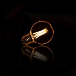 Best LifestyleFurn Kooldraadlamp LED Bol Ø6cm, Amberkleurig, Dimbaar Amberkleurig glas