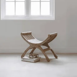 New MUST Living Kruk Cleopatra Teakhout, 53cm