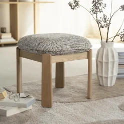 Clearance Eleonora Kruk Lottie Geweven stof en eikenhout