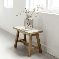 MUST Living Krukje Herringbone Teakhout, 60cm Naturel