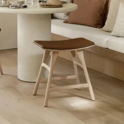 Discount Ethnicraft Krukje Osso Hout en Leder