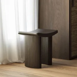 Best Ethnicraft Krukje Roller Max Gevernist Mahoniehout, kleur Donkerbruin