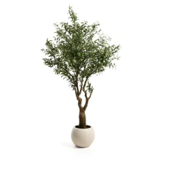 Online Kave Home Kunstplant Olivo Incl. witte pot, 210cm Groen
