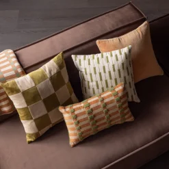 Hot WOOOD Kussen Vola Set van 4 stuks, kleur /Oranje Groen