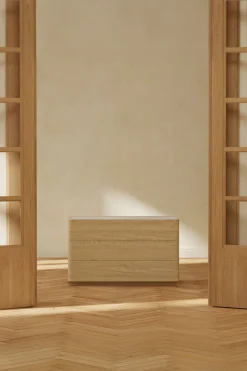 Outlet Nohr Ladekast / Dressoir Lotte Met 3 laden, 100cm, kleur Naturel