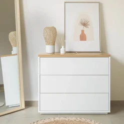 Discount Kave Home Ladekast Abilen Eiken, 90 x 75cm