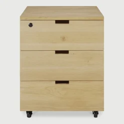 Outlet Ethnicraft Ladekast Billy Gevernist Eikenhout, Met 3 laden