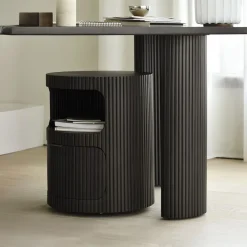 Clearance Ethnicraft Ladekast Boomerang Gevernist Mahoniehout, Met 1 lade Donkerbruin