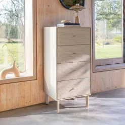 Zuiver Ladekast Morning Acaciahout en rotan, Met 4 laden