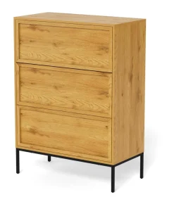 New Bendt Ladekast Nakea Eikenlook, Met 3 laden