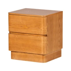 Discount WOOOD Ladekast/Nachtkastje Fejo MDF, Met 2 lades Bruin