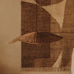 Outlet Kave Home Lampenkap Bisbal Rotan, Ø80cm (excl. fitting) Naturel