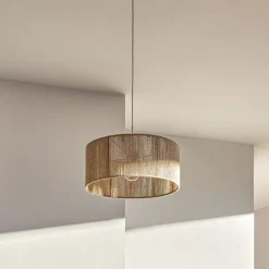 Outlet Kave Home Lampenkap Crista Jute, Ø47cm Naturel